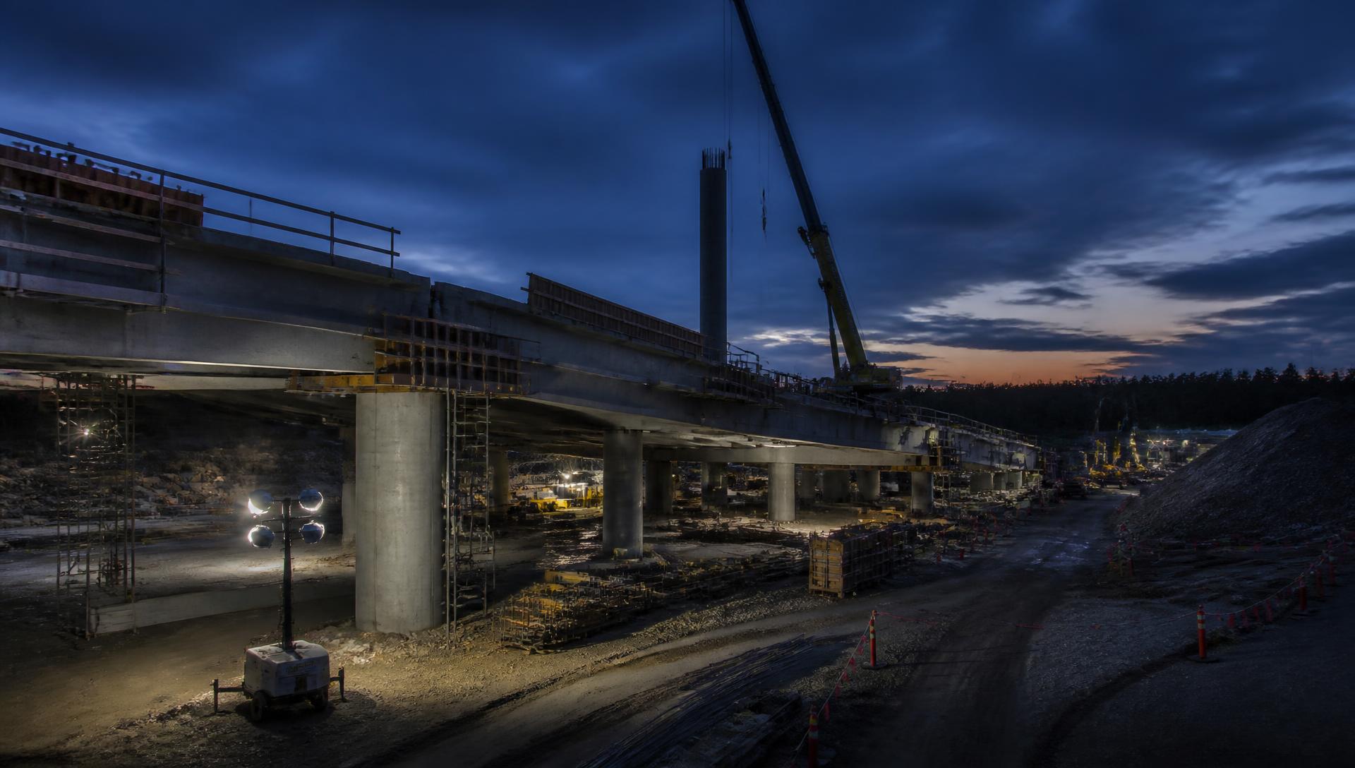 Civil infrastructure construction site